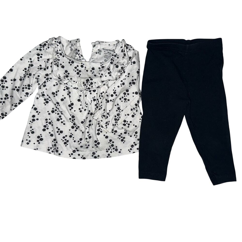 Carter’s 2-Piece Baby Outfit – Long Sleeve Top & Leggings – Size 9M